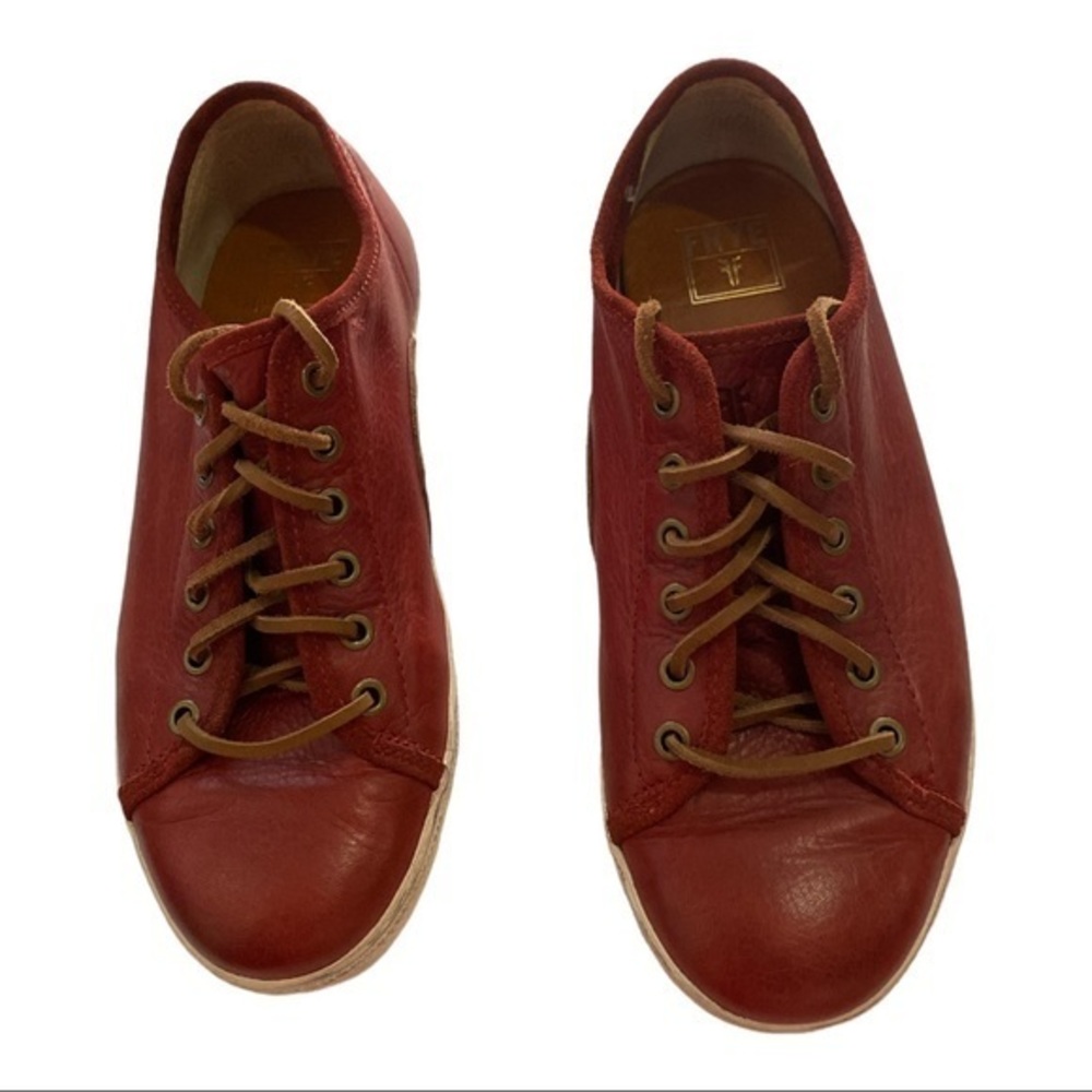 Frye Men’s Low Top Red Low Top‎ Leather Sneaker Size 8